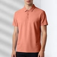 thumbnail image 2 of Summer T Shirts for Men Plus Size Big & Tall Casual Loose Solid Color Button-up V-Neck Turndown Collar Short Sleeve Tops Lougnewear for Mens M-5XL under $7, 2 of 7