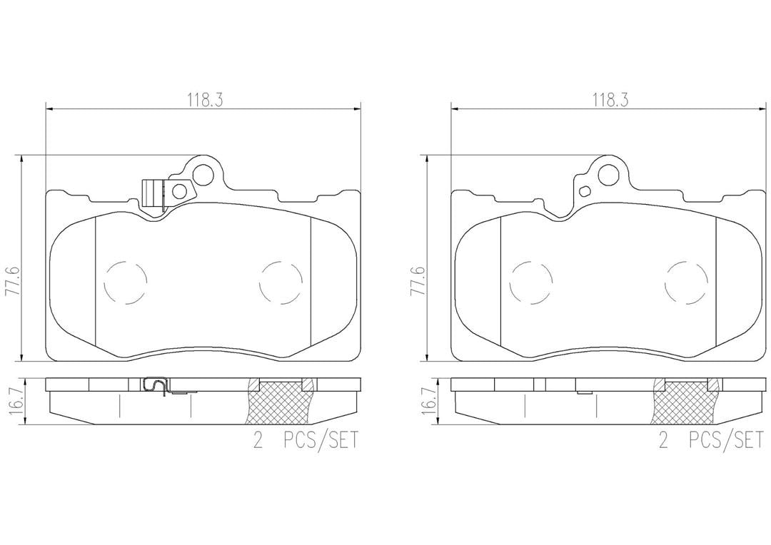 Brembo P83072N NAO BRAKE PADS Fits select: 2013-2015 LEXUS GS 350, 2016 LEXUS IS 200T