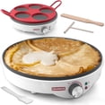 thumbnail image 1 of Batidor eléctrico para hacer crepes, 30 cm, con moldes de silicona de 5 x 10 cm, 1 of 6