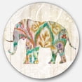 thumbnail image 1 of Designart 'Boho Paisley Elephant II vII' Art Mural Rond en Métal Traditionnel - Disque de 36, 1 of 5