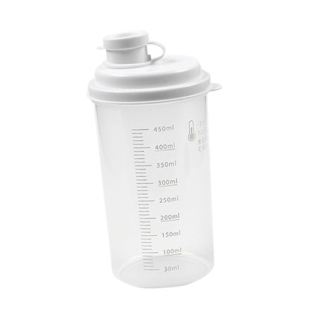 Fiocias Drink Bottle with Scale Reusable Juice Container Wide Mouth Water Thermal Bottle