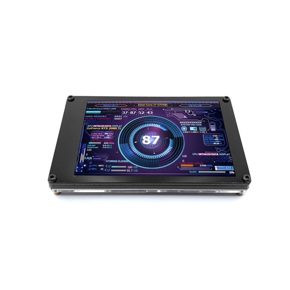 NATEFEMIN Easy-to-Use 3.5-Inch USB Display with Multiple Themes, Compatible with Wins & Linux, Ideal for Qunhui NAS