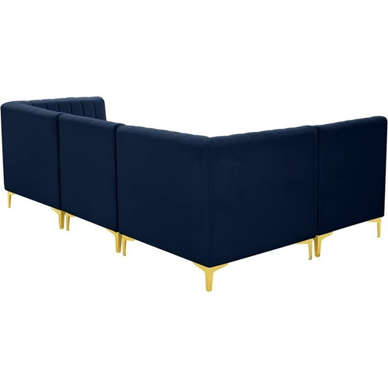 Meridian Furniture Alina Velvet Modular Sectional 6A Meridian Furniture Alina Velvet Modular Sectional 6A