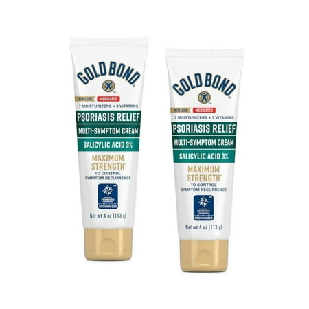 2 Pack Gold Bond Ultimate Multi-Symptom Psoriasis Relief Cream 4.0 oz Each