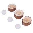 thumbnail image 4 of Vela de candelita de madera YLSHRF Estilo Retro portavelas de 3 Piezas para fiesta, 4 of 8