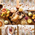 thumbnail image 4 of Fall Placemats Set of 6 Autumn Wildflower Place Mats Thanksgiving Placemat Floral Leaf Table Mats for Dining Kitchen Table Holiday Dinner Party Home Fall Decorations 13x19 Inch, 4 of 8