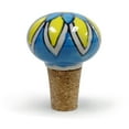 thumbnail image 3 of Epicureanist Blue and Yellow Floral Ceramic Bottle Stopper, 3 of 4
