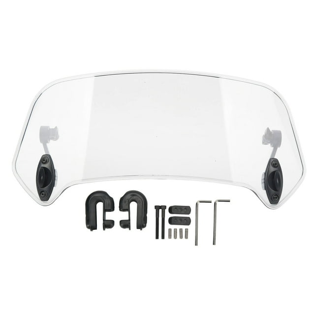 Parabrisas de motocicleta ajustable con clip, deflector de viento universal para motocicleta, transparente