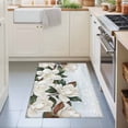 thumbnail image 3 of 2x3 Ft Entryway Area Rug, Spring Magnolia Flower Kitchen Rug Runner Washable Floor Mat, White Floral Botanical Light Blue Non Slip Indoor Door Mat Throw Carpet for Bathroom Living Room Bedroom, 3 of 8