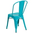 thumbnail image 6 of Flash Furniture Tenley Adult Commercial-Grade Metal Indoor/Outdoor Stackable Dining Chair, Teal, 6 of 12