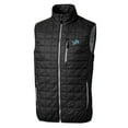 thumbnail image 2 of Men's Cutter & Buck Black Detroit Lions Rainier PrimaLoft Eco Insulated Full-Zip Puffer Vest, 2 of 3
