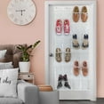 thumbnail image 2 of Simple Houseware Crystal Clear Over The Door Hanging Shoe Organizer, Large Pockets, 24 Pockets, White, 2 of 5