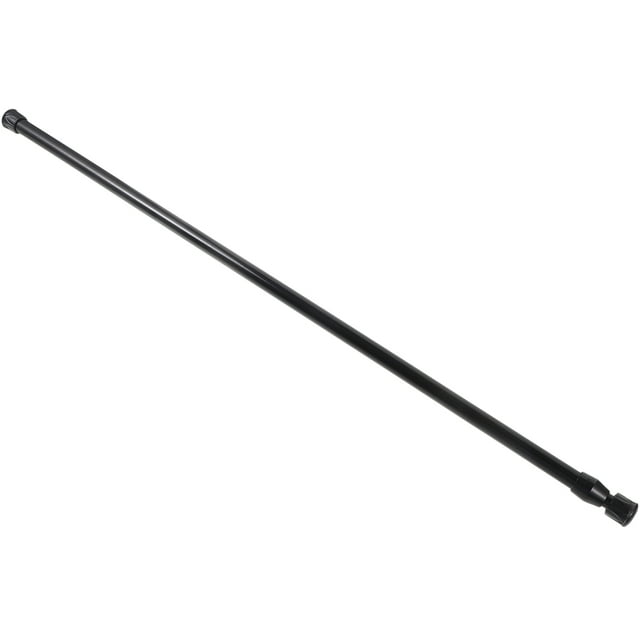 USHOBE Curtain Rod Black Metal Tension Adjustable 1Pack for Houseowners