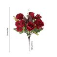 thumbnail image 4 of Artificial Flowers Like Real Artificial Bouquet, Mixed Silk Artificials Roses Bouquet with Daisy Chrysanthemum White Flowers for Centerpiece Table Wedding Party, Available in 7 colors, 4 of 7