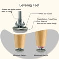 thumbnail image 4 of M6 x 20 x 30mm Leveling Feet Adjustable Leveler for Furniture Table Leg 12pcs, 4 of 7