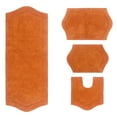 thumbnail image 2 of Home Weavers Waterford Collection 100% Cotton Non-Slip Bathroom Rug Set Machine Washable Bathroom Rug, Bath Rug, U Shaped Contour, Runner, Terracotta Color 4 Piece Bath Rug set, 2 of 8