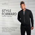 thumbnail image 6 of MERCER+METTLE Unisex Double-Knit Bomber | Lightweight Zip Up Jacket for Men & Women, Casual Bomber Jacket for Work - Night Navy XL, 6 of 7