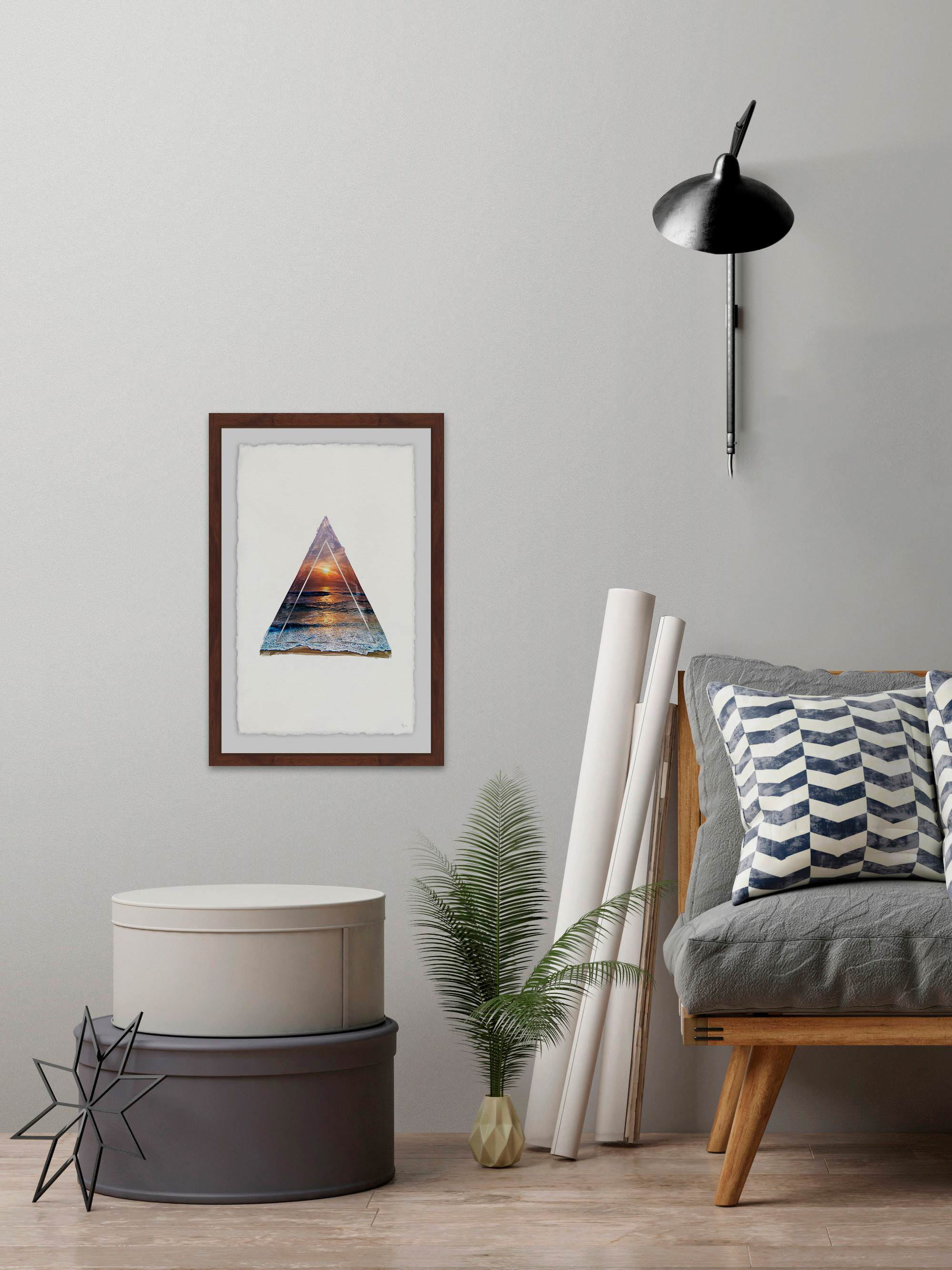Sea Triangle Framed Painting Print