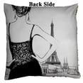 thumbnail image 2 of PKQWTM Young Woman Looking Over Paris Reversible Mermaid Cushion Cover Home Decor Sequin Pillow Case Size 20x20 inches, 2 of 2