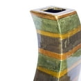 thumbnail image 5 of Contemporary Copper Red Gold Ceramic Foil and Lacquer Leaning Vase, 5 of 8