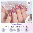 thumbnail image 7 of Non-UV Gel Nail Pen Set, 3-in-1 Quick-Dry Nail Polish Pens with Precision Tip, 6-Piece DIY Manicure and Nail Art Kit, 7 of 7