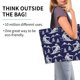 thumbnail image 2 of Balery Abstract Skiing Bolsa Tote Estilo Estético con Cremalleras, Bolsa de Hombro, Bolsa de Compras Grande y Plegable, 2 of 8