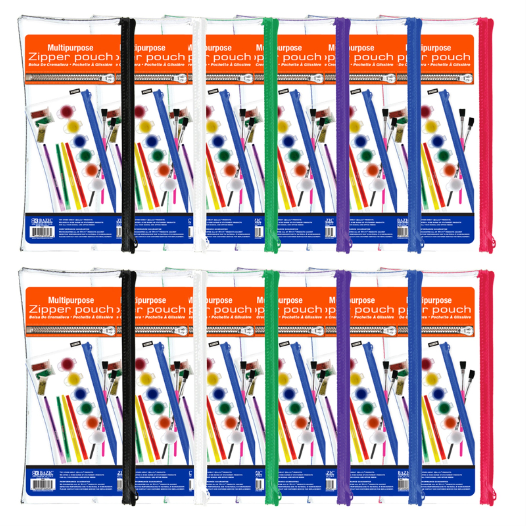 large clear plastic bolsas with zipper