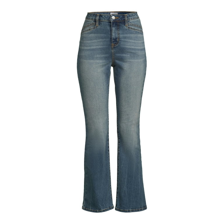 Time and Tru Women's High Rise Flare Jeans 