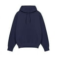 thumbnail image 4 of HaHaHappy Men's Hoodie Sweatshirt Pullover Fleece Hooded Athletic Sweat Shirt Drawstring Hoodies Long Sleeve Kangaroo Pockets Navy L, 4 of 5