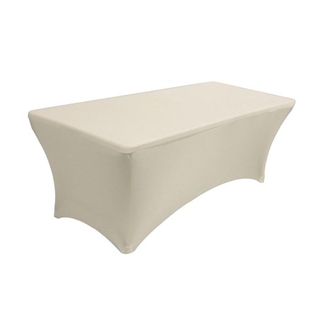 spandex rectangular ivory cloth feet table dialog displays option button additional opens zoom