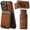 Brown, variant on TECH CIRCLE For iPhone XS/X Case with Credit Card Holder,Premium PU Leather Magnetic Kickstand Heavy Duty Shockproof Protective Wallet Cover for Apple iPhone XS/X 5.8",Black