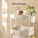 thumbnail image 5 of Carrito de almacenamiento delgado Pipishell de 4 niveles, color blanco enrollable, 5 of 9