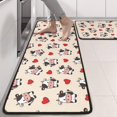 thumbnail image 2 of Cow and Heart Beige Pattern Anti Fatigue Kitchen Rugs Set Of 2, Non Slip Washable Decorative Floor Mats for Sink Laundry and Home Use, 17"x47", 2 of 5