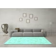 thumbnail image 3 of Ahgly Company Indoor Square Oriental Light Blue Traditional Area Rugs, 4' Square, 3 of 4