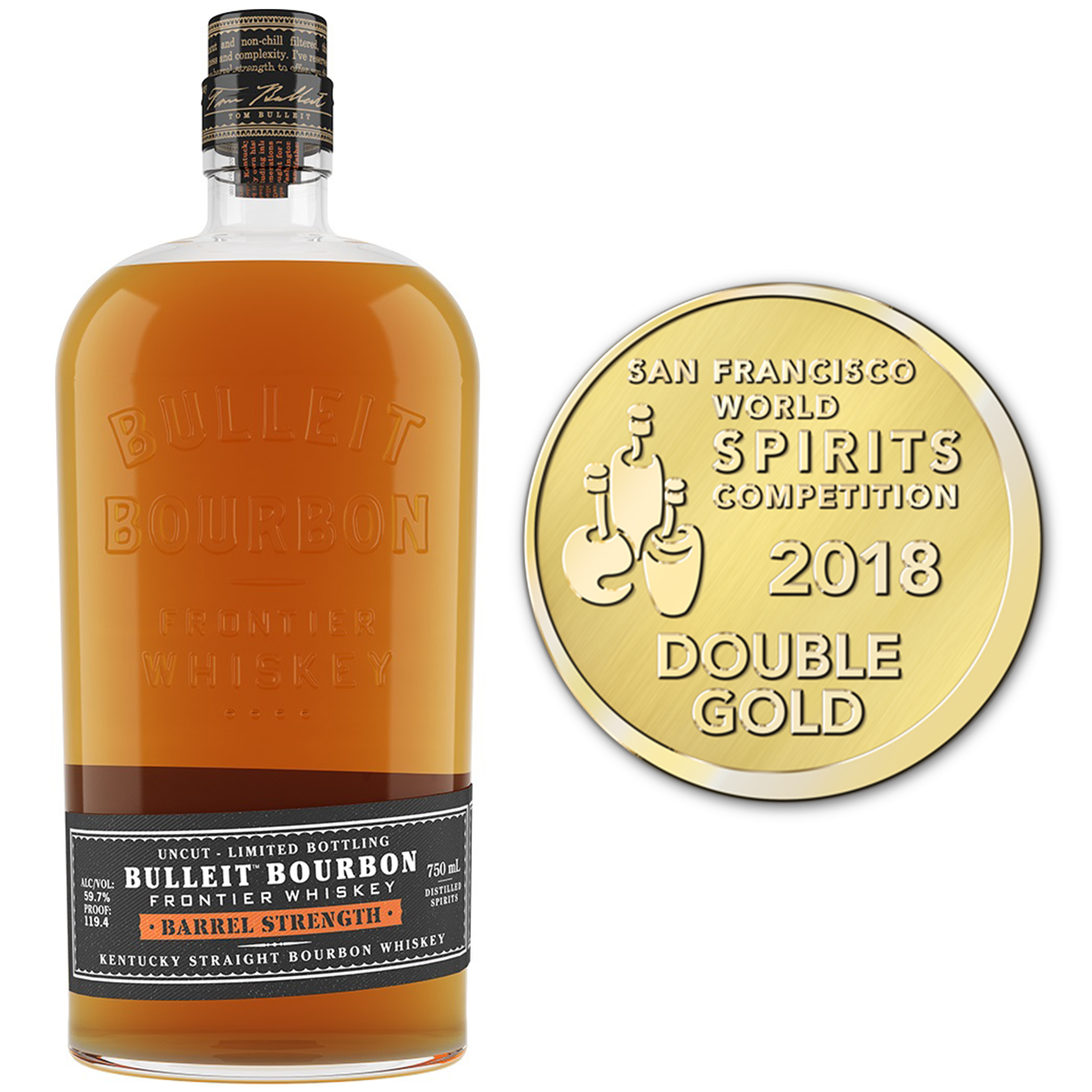 Bulleit Bourbon Barrel Strength Kentucky Straight Bourbon Whiskey 750 Ml 120 125 Proof Walmart Com Walmart Com