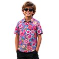 thumbnail image 2 of Toddler Kids Boys Shirt Tops Short Sleeve Print Shirt Lightweight Top Casual Button Front Shirt Patterns Summer Holiday Casual Loose Tops 3-4 Years, 2 of 4