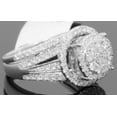 thumbnail image 2 of 10K WHITE GOLD 1.25 CARAT WOMENS REAL DIAMOND ENGAGEMENT RING WEDDING BAND SET, 2 of 6