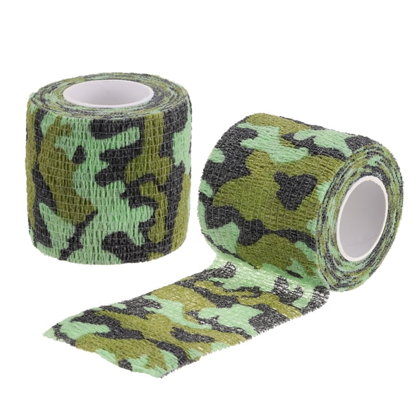 Uxcell Cinta de Camuflaje Autoadhesiva de 2" x 14.76ft 2 Rollos Pantano