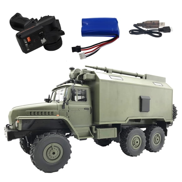 Vogacara 6 unids/set camión militar RC coche 6WD juguetes para niños adultos alta simulación camión militar RC camión Kits de construcción modelo Verde
