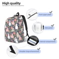 thumbnail image 3 of Disketp Llamas Mochila de Lona Estampada, Mochila Escolar de Viaje Ligera para Estudiantes y Portátil-Small, 3 of 5