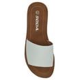 thumbnail image 2 of Soda Shoes Women Flip Flops Basic Plain Slippers Slip On Sandals Slides Casual Peep Toe Beach EFRON-S White 6.5, 2 of 2