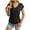 Black-01, variant on Mittory Womens V Neck Cap Sleeve T Shirts Banded Bottom Top Loose Fit Short Sleeves Tee Casual Summer Basic Tops