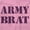 Pink, variant on Army Brat Funny Military USA Child Romper Boys or Girls Infant Baby Brisco Brands 6M
