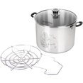 thumbnail image 1 of Harvest Stainless Steel 20 Qt Canning Pot with Rack | Water Bath or Steam Canning | Works on All Stovetops Including Induction, Glass, Gas (Stainless Steel Canner + Tools) (Stainless Steel Canner), 1 of 6