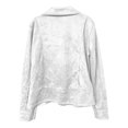 thumbnail image 3 of Women's Faux Suede Slim Fit Jacket – Versatile Autumn Winter Zip Up Coat in Sizes S-XXL, Chic Button Detail Outerwear for Casual Daily Work, 3 of 4
