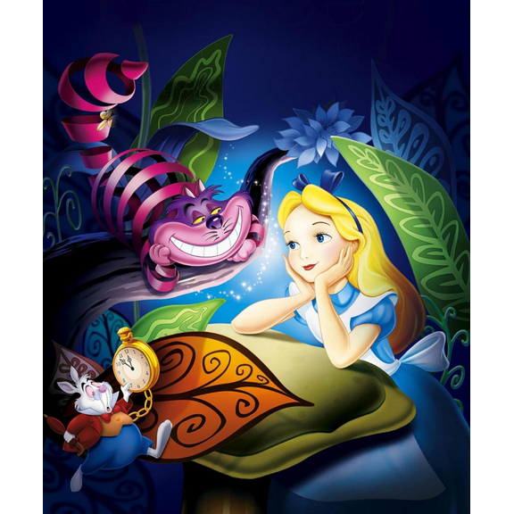 Adult Diamond Painting Set, 5D Full Diamond Digital Diamond Painting Set, Alice DIY Diamond Art Set for Home Decoration, Wall Decoration, Creative Gifts, 12 X 16 inches