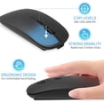 thumbnail image 4 of Wireless Mouse,Slim Wireless Portable Mobile Mouse,2.4G Noiseless Mouse with USB Receiver,Rechargeable Wireless Mouse for MacBook,Laptop,PC,Computer,Notebook (Silver), 4 of 7
