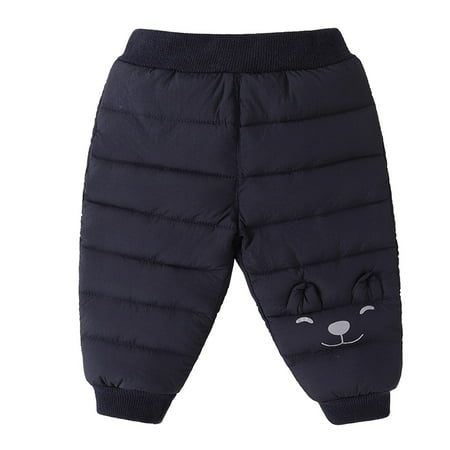

EnJoCho Children Kids Pants Baby Boys Girls Cute Cartoon Winter Warm Down Windproof Elastic Snow Ski Bib Pants Trousers Outfits Clothes 18 24 Months Running Pants for Kids Pants