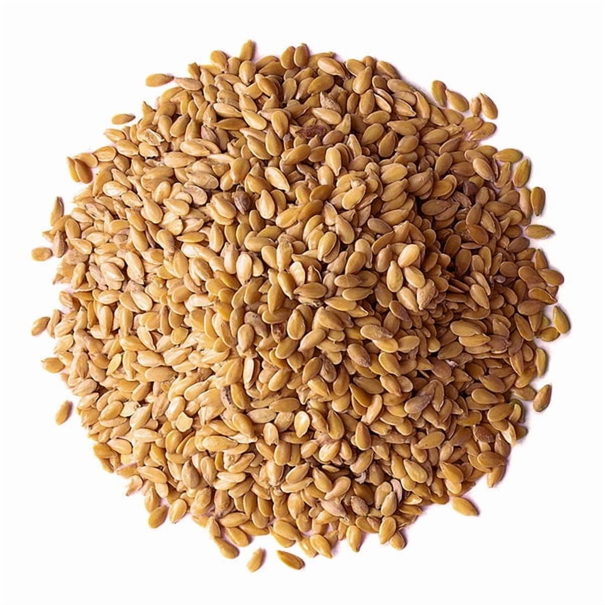 Organic Dry Roasted Whole Golden Flax Seeds, 5 Pounds – Vegan, Kosher, Bulk – by Food to Live