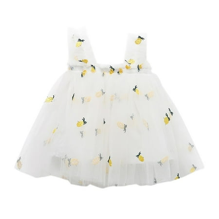 

Rovga Dresses For Girls Kids Baby Print Straps Fruit Backless Dress Girl Sleeveless Cute Girls Dress Skirt Fashion Clothing